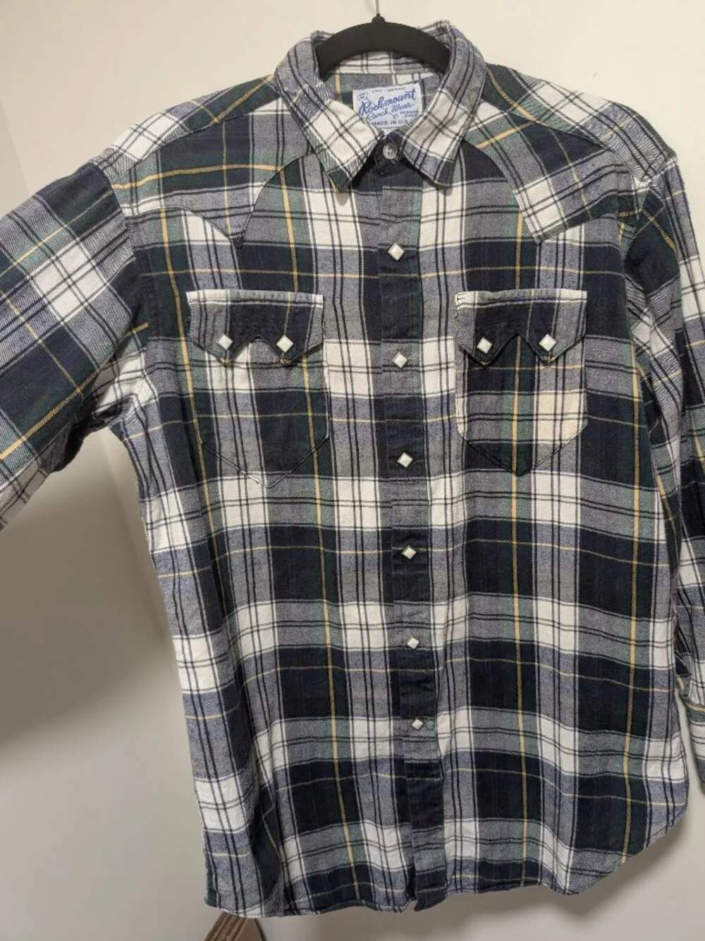 Rockmount | Heritage Plaid Western Flannel In Green/Blue